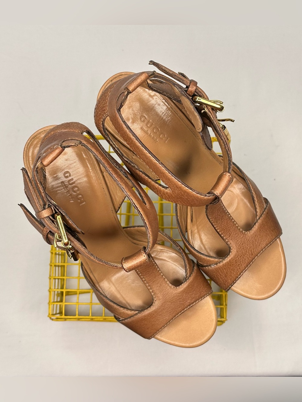 Gucci Iman Strappy Platform High Heel Sandals - Picture 4 of 12